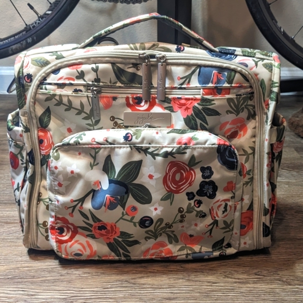EUC JuJuBe x Baby Tula BFF Diaper Bag - Rosy Posy (DISCONTINUED!)